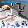 GZYYANG 12 Pièces Mousseur Robinet, Plastique Filtre Robinet, M21.5 Mousseur Robinet Cuisine, Insert de Filtre de Robinet Avec 2