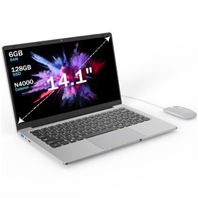 PINSTONE Ordinateur Portable 14" - Processeur Celeron N4000