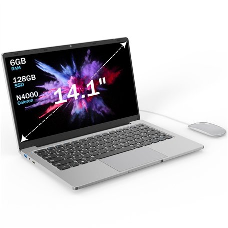 PINSTONE Ordinateur Portable 14" - Processeur Celeron N4000