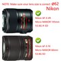 Komet Lot de 2 bagues Step Up de 62 mm à 72 mm pour filtre d'objectif d'appareil photo 62 mm à 72 mm
