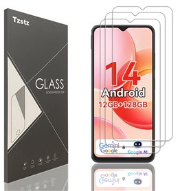 Tzstz 3 Pièces Verre Trempé D'écran Protecteur pour Blackview Wave 8/Blackview Wave 8C Dureté 9H Anti Rayures HD Film de Protect