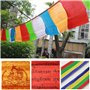 BUYGOO 2 PCS Chaînes de drapeaux de prière bouddhistes de 7M Fanions bouddhistes tibétains (35.5 x 35.5cm) Décoration extérieure