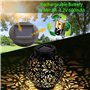 Lot de 2 lampes solaires de rechange avec ampoules LED - Panneau solaire - Lanterne - Couvercle de rechange - Ampoule de rechang