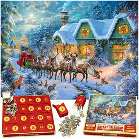Le Puzzle Calendrier de l'Avent - La Magie de Noël par Abraham Hunter