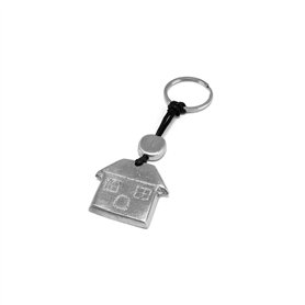 Vestopazzo Porte-clés en forme de maison. Fabriqué à la main en aluminium 100 % recyclé. Nickel testé AL06040