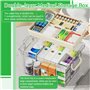 VGECEE Boîte à Pharmacie à 2 Niveaux, Boîtes de Rangement pour Médicaments Boîte à Pharmacies en Plastique Transparent Visible A
