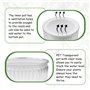 VGECEE Lot de 4 Pots de Fleurs en Plastique, Pots avec Système d'Arrosage Automatique, Pot de Fleurs Transparent avec Niveau d'e