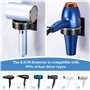 VGECEE Support pour Sèche-Cheveux Mural, Porte Sèche-Cheveux Aluminium Space Accroche Seche Cheveux, Support Seche Cheveux Range