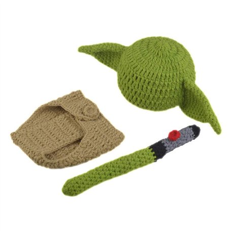 Tongdejing Ensemble de costume pour bébé d'anniversaire Doux dessin animé Vêtements faits à la main Crochet pour photographie de