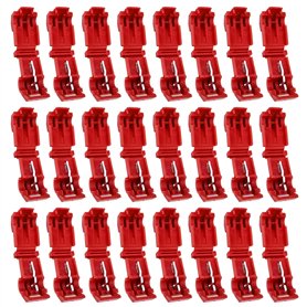 Lot de 24 Bornes de Raccordement pour Câble Périphérique de Tondeuse Robot - Station de Charge - Connecteur de dérivation en T -