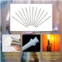 Lot de 12 Mèches en Fibre de Verre de Rechange pour Lampes Torches 25 cm Mèche en Fibre de Verre pour Eclairage Décor Extérieur 