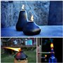 Lot de 12 Mèches en Fibre de Verre de Rechange pour Lampes Torches 25 cm Mèche en Fibre de Verre pour Eclairage Décor Extérieur 
