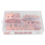 110pcs Joint en Forme de OT/Triangle/Ronde Rondelle en Fer Cuivre Outils de Réparation de Soudage de Carrosserie