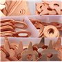 110pcs Joint en Forme de OT/Triangle/Ronde Rondelle en Fer Cuivre Outils de Réparation de Soudage de Carrosserie