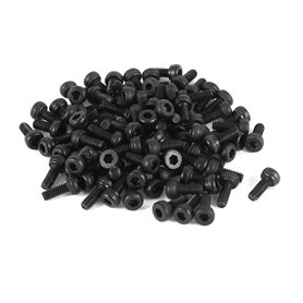 sourcingmap 100pcs M2x5 Vis six pans creux tête hexagonale cylindrique moletée Boulon en 12.9 acier alliage
