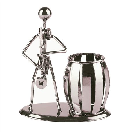 Alletechplus Métal Art Crafts crayon et Pen Holder Display – décoratifs pour saxophone Thème Bureau d'organiseur