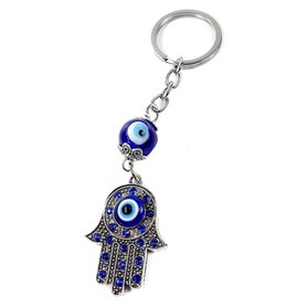 Nazareth Store Porte-clés mauvais œil Hamsa Fatima Protection des mains Charme Porte-clés Bonne chance Amulette