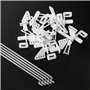 WMYCONGCONG Lot de 10 tiges de poussée en Acier de 1,2 x 210 mm + 10 Klaxons de Micro contrôle en Nylon 21 x 11 mm 4 Trous pour 