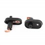 sourcing map 5 Pièces Caoutchouc Noir Porte Lampe Interrupteur Eclairage Assemblage pour voiture