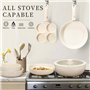 JEETEE Batterie de Cuisine Antiadhésive 20 Pcs, Sets de Poêles et Casseroles avec Poignée Amovible, Ensemble de Cuisine pour Cam