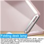 Nizirioo Lampe de bureau LED sans fil pliable - Lampe de table à intensité variable avec 3 niveaux de luminosité - Lampe de tabl