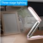 Nizirioo Lampe de bureau LED sans fil pliable - Lampe de table à intensité variable avec 3 niveaux de luminosité - Lampe de tabl