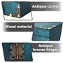 HOMURY Coffre au trésor en bois vintage avec serrure à combinaison, coffre au trésor de pirate, coffre au trésor pour anniversai