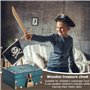 HOMURY Coffre au trésor en bois vintage avec serrure à combinaison, coffre au trésor de pirate, coffre au trésor pour anniversai