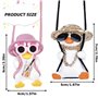 HOMURY Lot de 2 pendentifs de rétroviseur de voiture - En forme de canard - Décoration suspendue pour rétroviseur intérieur - Ac