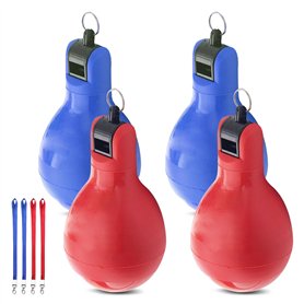 Sporgo Lot de 4 sifflets à main : sifflets de sport avec cordon tour de cou