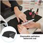 TOATELU Lot de 125 Bavoirs Dentaires - Noir - 45 x 33 cm - Qualité Supérieure - Imperméables - Pour Table de Tatouage et Cliniqu
