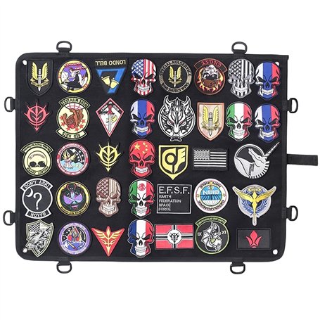 HOMURY Panneau de Brassage Tactique Militaire Planche du Support De Patch Pliable avec Crochet et Boucle