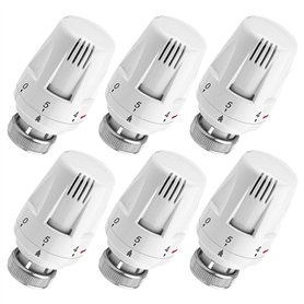 Robinet Thermostatique Radiateur Thermostat Tête: BYZESTY 6 Pièces Tête Thermostatique Radiateur