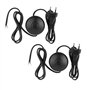 GERUI Lot de 2 interrupteurs à pied pour lampe avec bouton poussoir auto-bloquant
