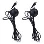 GERUI Lot de 2 interrupteurs à pied pour lampe avec bouton poussoir auto-bloquant, pour petits appareils ou lampes, noir, câble 