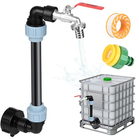 LustLocke Robinet Cuve 1000L Plastique Fileté 3/4"