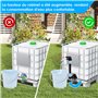 LustLocke Robinet Cuve 1000L Plastique Fileté 3/4", Robinet pour Cuve De 1000 litres en Laiton pour Récupérateur d'eau De Pluie,
