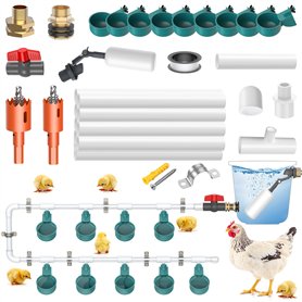 MASTERFUN Abreuvoir Poules Automatique DIY avec 8 Bols