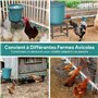 MASTERFUN Abreuvoir Poules Automatique DIY avec 8 Bols, 8 Tube en T, Flotteur Filtré Contrôlé, 1 Ruban Étanche, 2 Scies à Trou, 