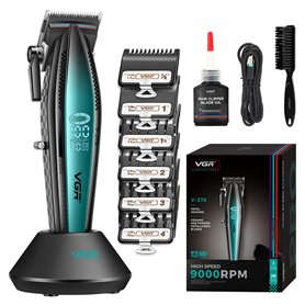 VGR 270 Tondeuse à Cheveux Professionnelle pour Homme - Silencieuse - sans Fil - Haute Vitesse - 9000 Tr/min - Lame en Céramique