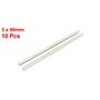 sourcingmap 10 pièces Tige Acier 3mm x 90mm en acier inoxydable tige ronde essieu pour modèle de voiture RC pièce