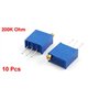 sourcingmap Réglable Résistance 200 K Ohm 3296/tondeuse Pot potentiomètre 10