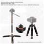 Koolehaoda Mini trépied avec 1/4 et 3/8" Vis Monter, Universel Monopode Base de Soutien Unipod Pieds de Soutien pour Caméras DSL