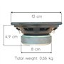 MASTER AUDIO 1 CW500/4+4 Haut-parleurs diffuseur subwoofer woofer 13.00 cm 130 mm 5" diamètre 80 Watt rms 160 Watt Max Double Bo