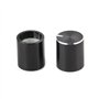 CENPEK Sourcingmap Lot de 10 boutons de potentiomètre en métal noir 6 mm Diamètre 10 mm Hauteur 15 mm