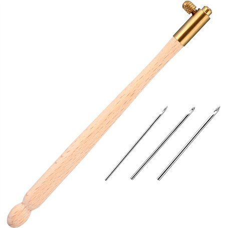 CENPEK Crochet à tambour avec 3 aiguilles (0