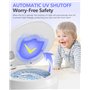 Appareil de nettoyage à ultrasons 45 000 Hz avec nettoyeur de prothèses dentaires UV, 4 modes, minuterie numérique, pod de netto