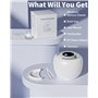 Appareil de nettoyage à ultrasons 45 000 Hz avec nettoyeur de prothèses dentaires UV, 4 modes, minuterie numérique, pod de netto
