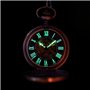 Infinite U Mécanique à Remontage Automatique Lumineux Montre de Poche Mécanique Style de Steampunk Squelette Creux en Acier Pend