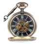 Infinite U Mécanique à Remontage Automatique Lumineux Montre de Poche Mécanique Style de Steampunk Squelette Creux en Acier Pend